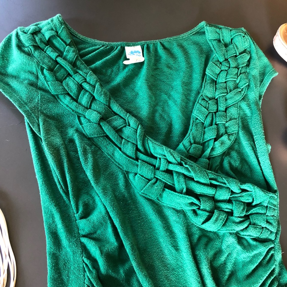 Anthropologie Knit Surplice Top - Small - EUC